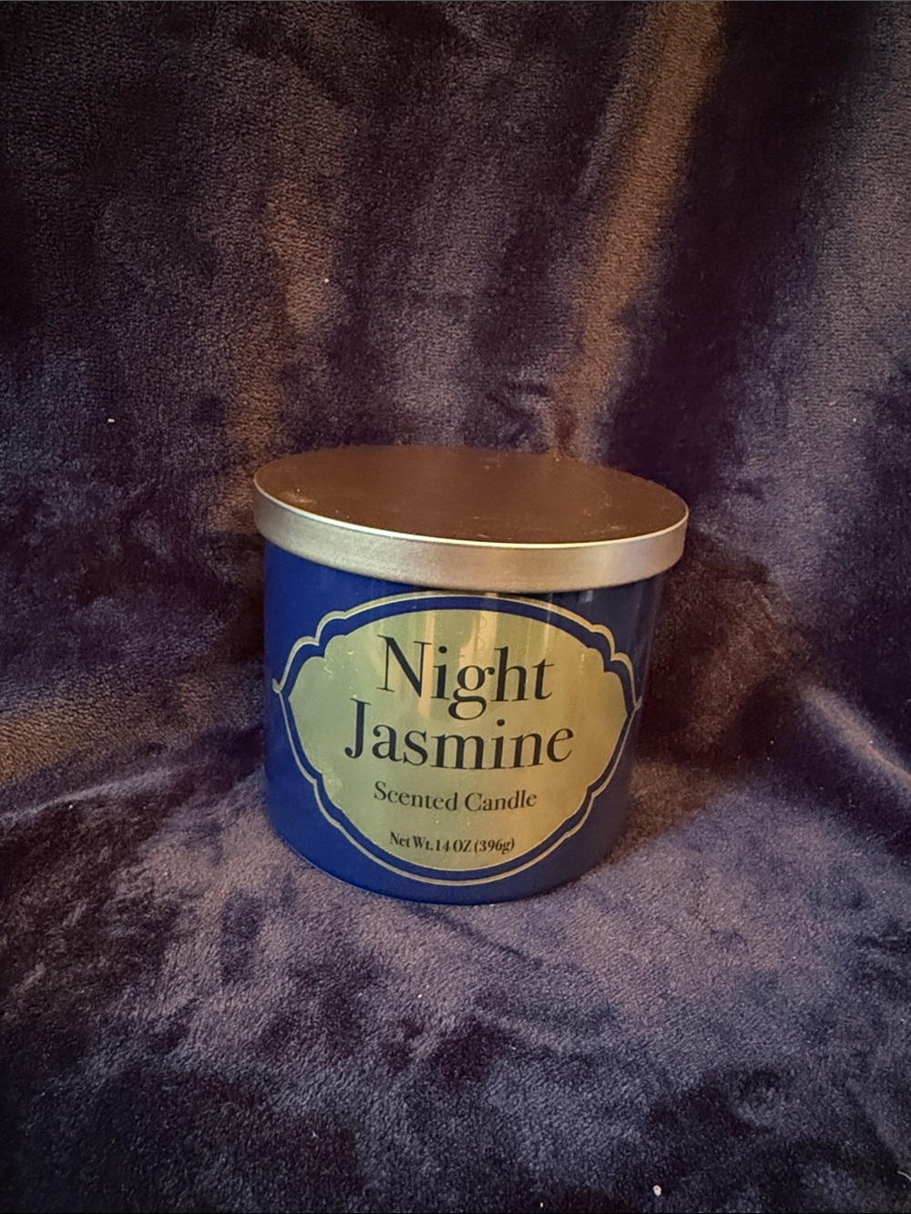 Night Jasmine Scented Candle - Blue